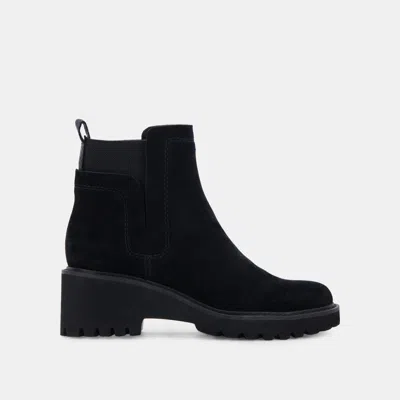 Dolce Vita Huey H2o Boots Onyx Suede In Black