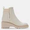DOLCE VITA HUEY H2O WIDE BOOTIES OFF WHITE LEATHER