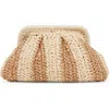 Dolce Vita Hydra Convertible Raffia Clutch In Natural