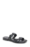 Dolce Vita Ilva Low Slide Sandal In Onyx Embossed Leather
