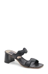 Dolce Vita Women's Ilva Wavy Banded Mid-heel Dress Sandals In Onyx Embossd