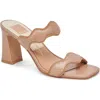 Dolce Vita Ilva Slide Sandal In Toffee Embossed Leather