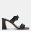 Dolce Vita Ilva Womens Laceless Leather Mule Sandals In Black