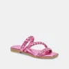 Dolce Vita Iman Sandals Women's 8.5 Magenta Braided Strap Square Toe Slide Zpo53 (pink,8.5) In Pink
