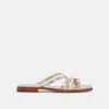 Dolce Vita Indigo Sandals Gold Distressed Leather