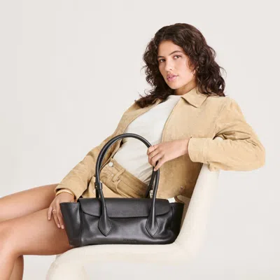 Dolce Vita Irene Shoulder Bag Black Leather In Brown