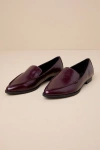 DOLCE VITA ISLAND BURGUNDY POINTED-TOE LOAFERS