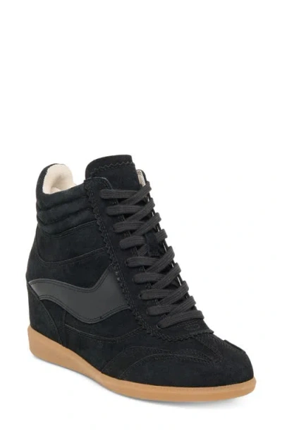 Dolce Vita Issac High Top Wedge Sneaker In Black