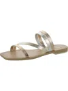 DOLCE VITA IVE WOMENS FAUX LEATHER SLIP ON SLIDE SANDALS