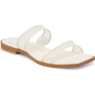 Dolce Vita Ivian Slide Sandal In White Mesh