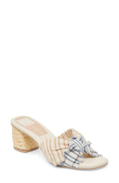 Dolce Vita Izra Sandal In Blue Multi Striped Fabric