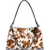 Dolce Vita Jagger Animal Print Genuine Calf Hair Shoulder Bag In Brown