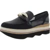 Dolce Vita Jaksen Womens Mesh Inset Leather Loafer Heels In Multi