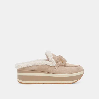 Dolce Vita Jamey Plush Sneakers Taupe Suede In Brown