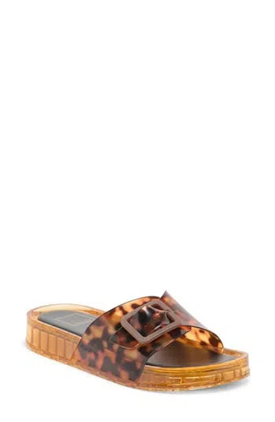 Dolce Vita Jaylee Slide Sandal In Tortoise Vinyl