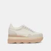 Dolce Vita Jayne Sneakers Ivory Nubuck In White