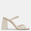 Dolce Vita Jemmy Imitation Pearl Slide Sandal In White