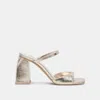 Dolce Vita Jemmy Heels Light Gold Crinkle Patent