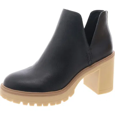 Dolce Vita Jerad Womens Zipper Faux Leather Booties In Black