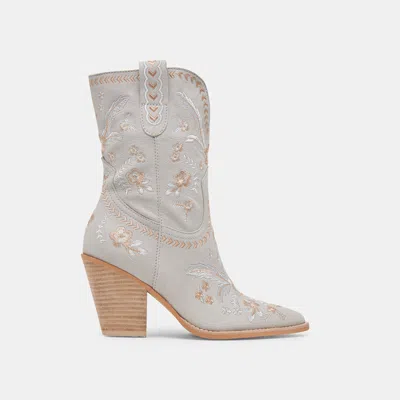 Dolce Vita Jessey Floral Boots Light Blue Nubuck