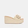 Dolce Vita Jilian Wedges Lt Natural Raffia In Brown