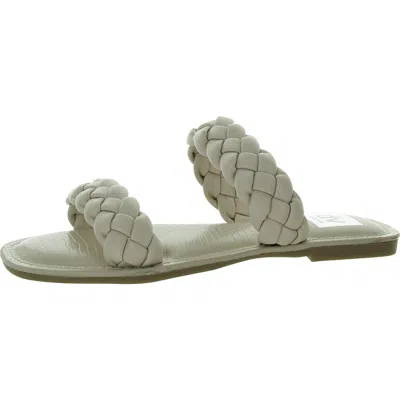 Dolce Vita Jocee Womens Strappy Braided Slide Sandals In Grey