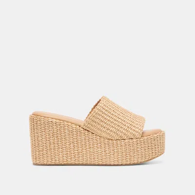 Dolce Vita Joclyn Wedges Lt Natural Raffia In Brown