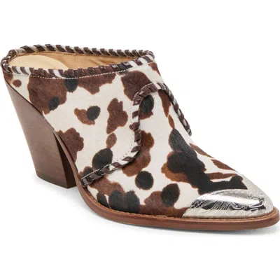 Dolce Vita Jolyn Genuine Calf Hair Mule In Brown