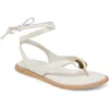 Dolce Vita Judy Ankle Wrap Sandal In Bone Leather