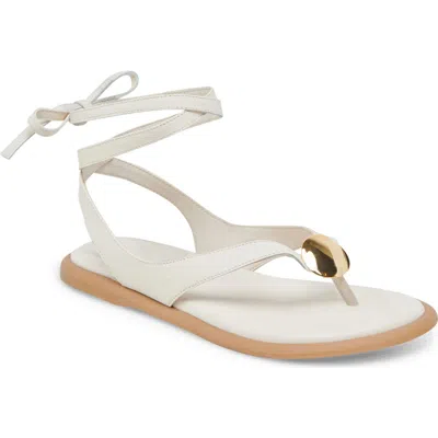 Dolce Vita Judy Ankle Wrap Sandal In Bone Leather