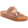 Dolce Vita Women's Julio Jelly Double-band Jelly Footbed Sandals In Whiskey Vinyl