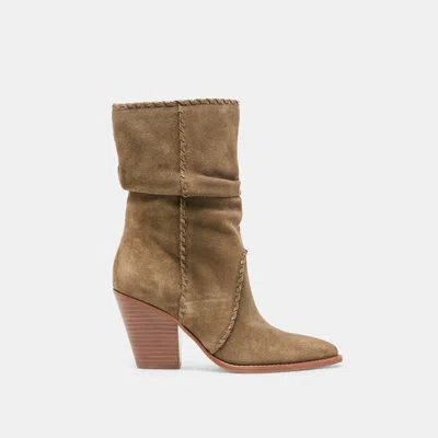 Dolce Vita Julith Boots Olive Suede In Brown