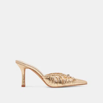 Dolce Vita Kairi Heels Gold Distressed Leather