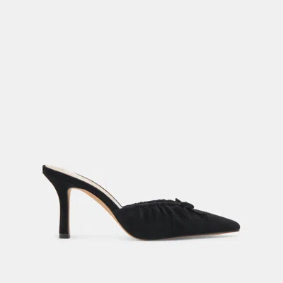 Dolce Vita Kairi Heels Onyx Suede In Black