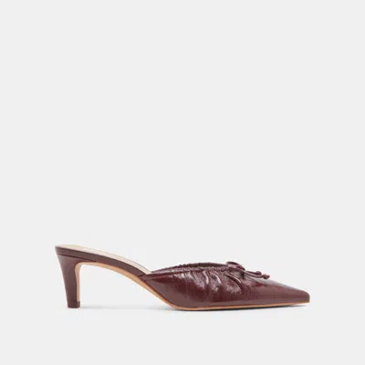 Dolce Vita Kairi Mid Heels Cranberry Crinkle Patent In Multi