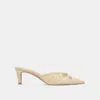 Dolce Vita Kairi Mid Heels Light Yellow Crinkle Patent