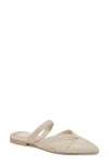 Dolce Vita Kaline Raffia Pointed Toe Mule In Ivory Raffia