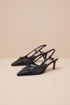 Dolce Vita Women's Kandi Mesh Bow Pointed-toe Kitten-heel Slingback Pumps In Black