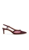 Dolce Vita Kandi Womens Bow Leather Slingback Heels In Burgundy
