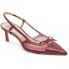 Dolce Vita Kandi Womens Bow Leather Slingback Heels In Red