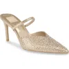 Dolce Vita Women's Kanika Crystal Rhinestone Mesh Pointed-toe Pumps In Gold Mesh Crystal Stud