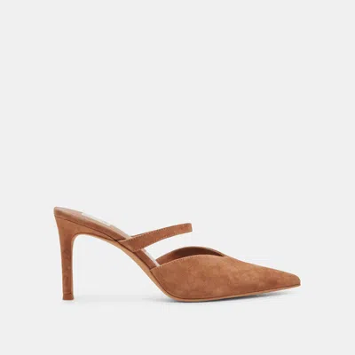 Dolce Vita Kanika Heels Pecan Suede In Brown