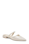 Dolce Vita Kanika Imitation Pearl Pointed Toe Mule In Vanilla Pearls