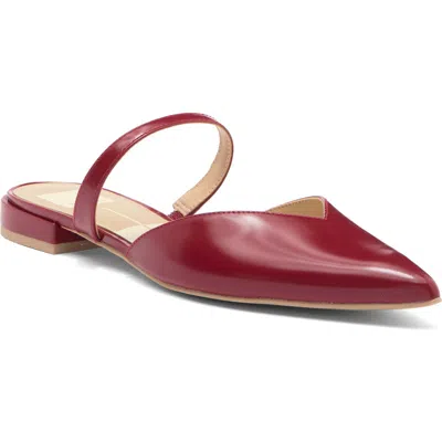 Dolce Vita Kanika Pointed Toe Mule In Red Crinkle Leather