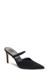 Dolce Vita Women's Kanika Pointed Toe Embellished Slip On High Heel Pumps In Onyx Suede
