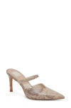 Dolce Vita Kanika Womens Snake Print Leather Pumps In Sand Embossed Leather