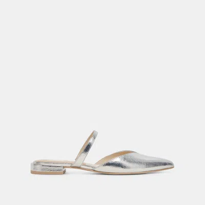 Dolce Vita Kanika Wide Flats Silver Distressed Leather