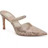 Dolce Vita Kanika Womens Snake Print Leather Pumps In Beige