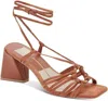 Dolce Vita Womens Embossed Leather Block Heel In Brown