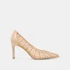 Dolce Vita Kashe Pearl Heels Blush Lace Mesh In Neutral